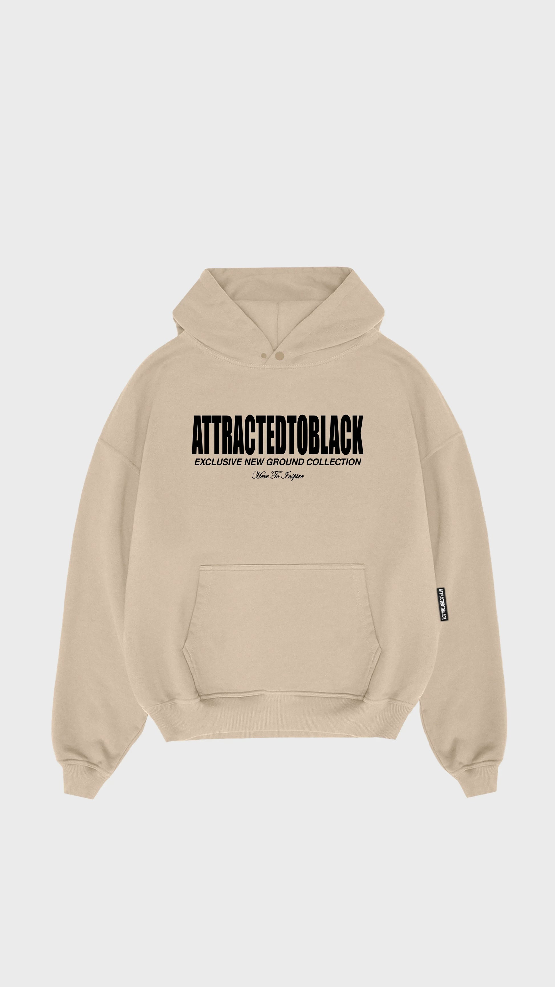 The Solid Base Chest Hoodie - Attractedtoblack