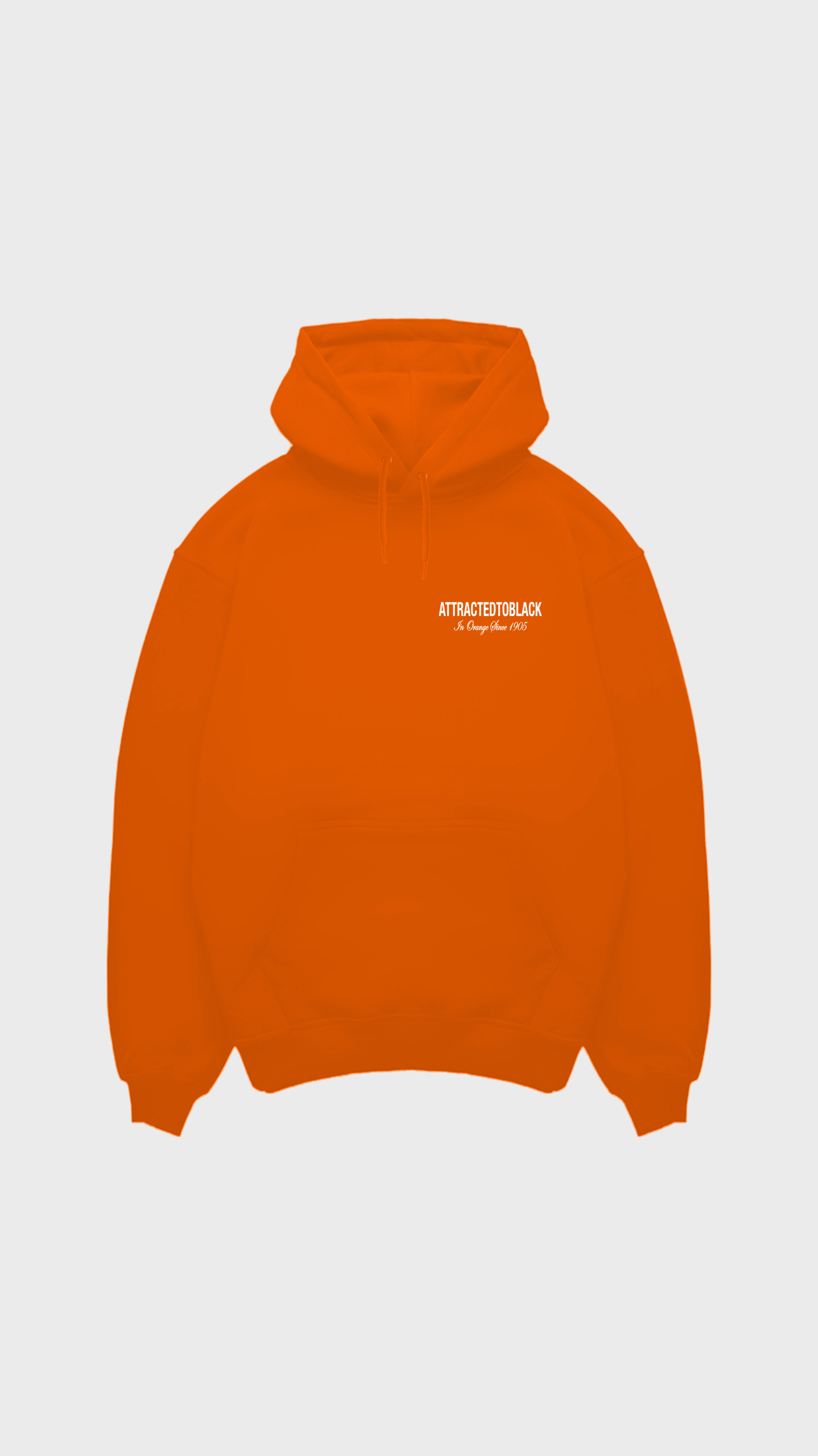 The In Orange Scripted Regular Hoodie