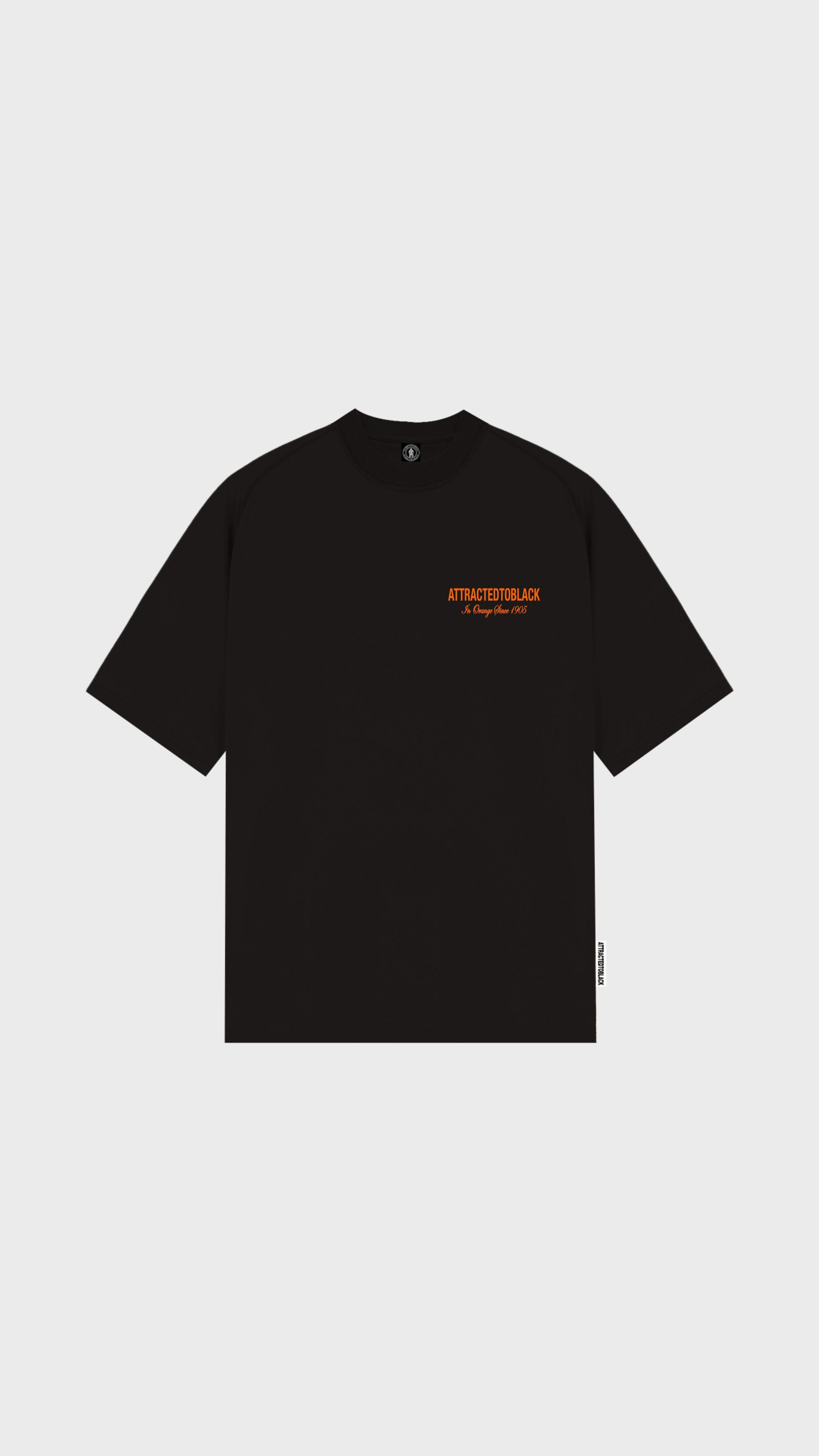 The In Orange Scripted Oversized Tee - Attractedtoblack