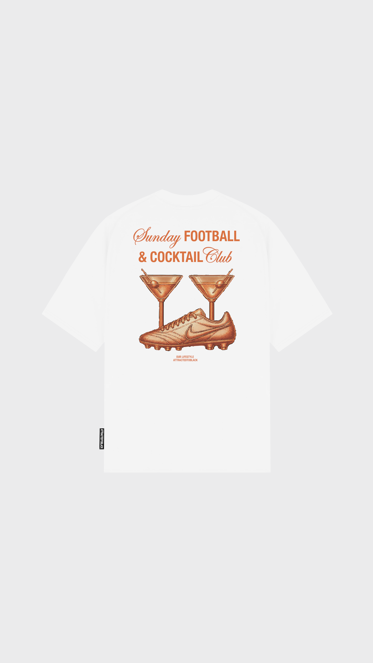 The Football & Cocktail Oversized Tee - Attractedtoblack