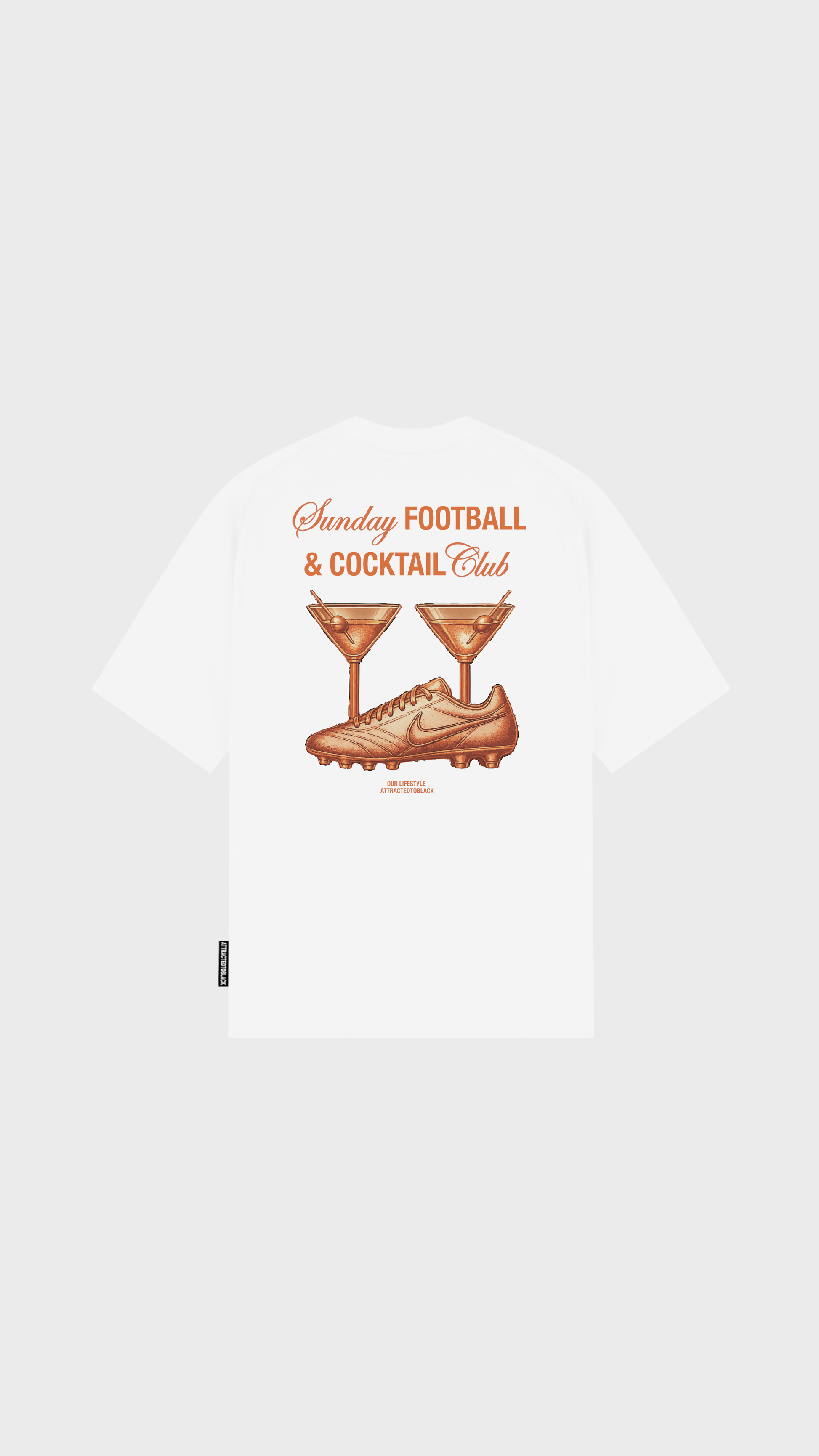 The Football & Cocktail Oversized Tee - Attractedtoblack
