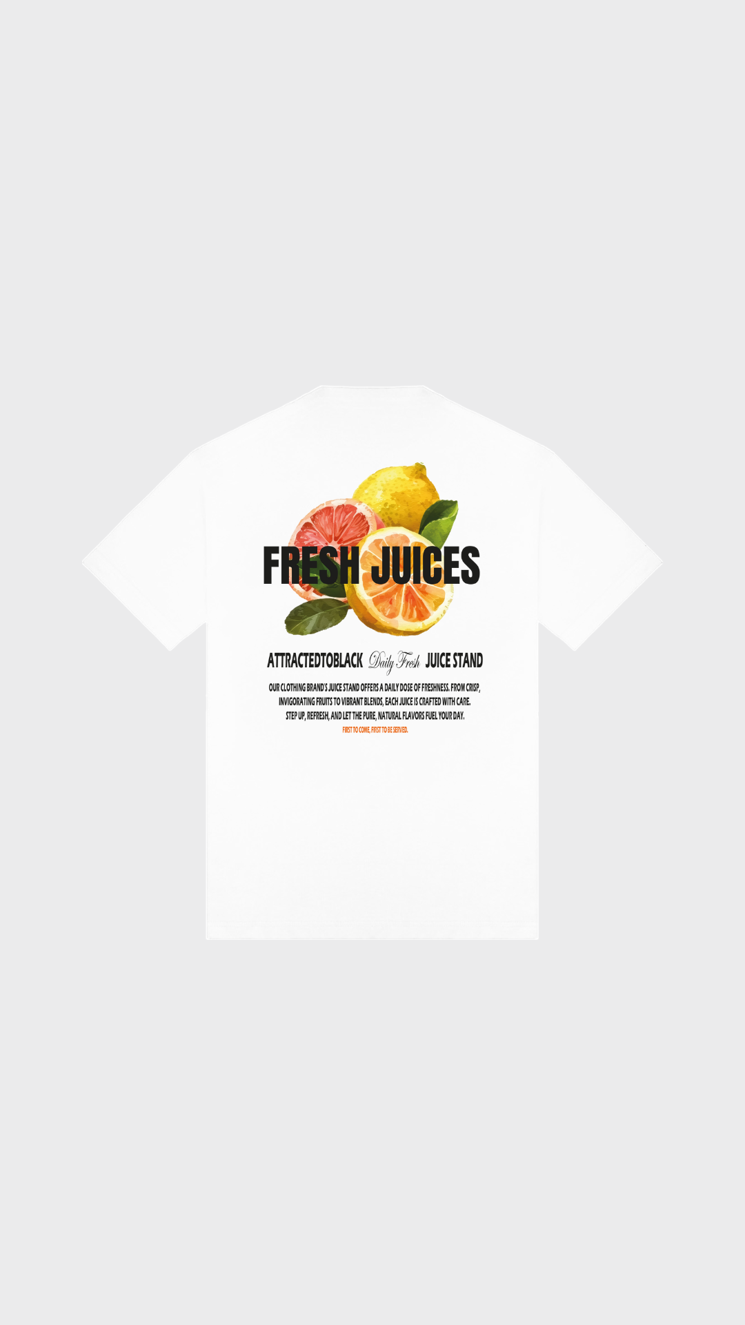 La camiseta de jugos frescos