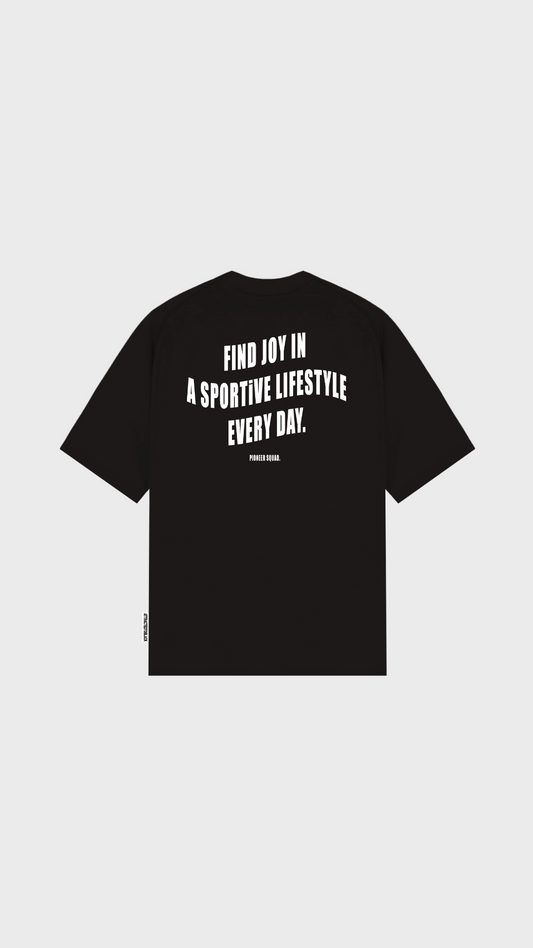 The Sportive Lifestyle Oversized Tee - Attractedtoblack