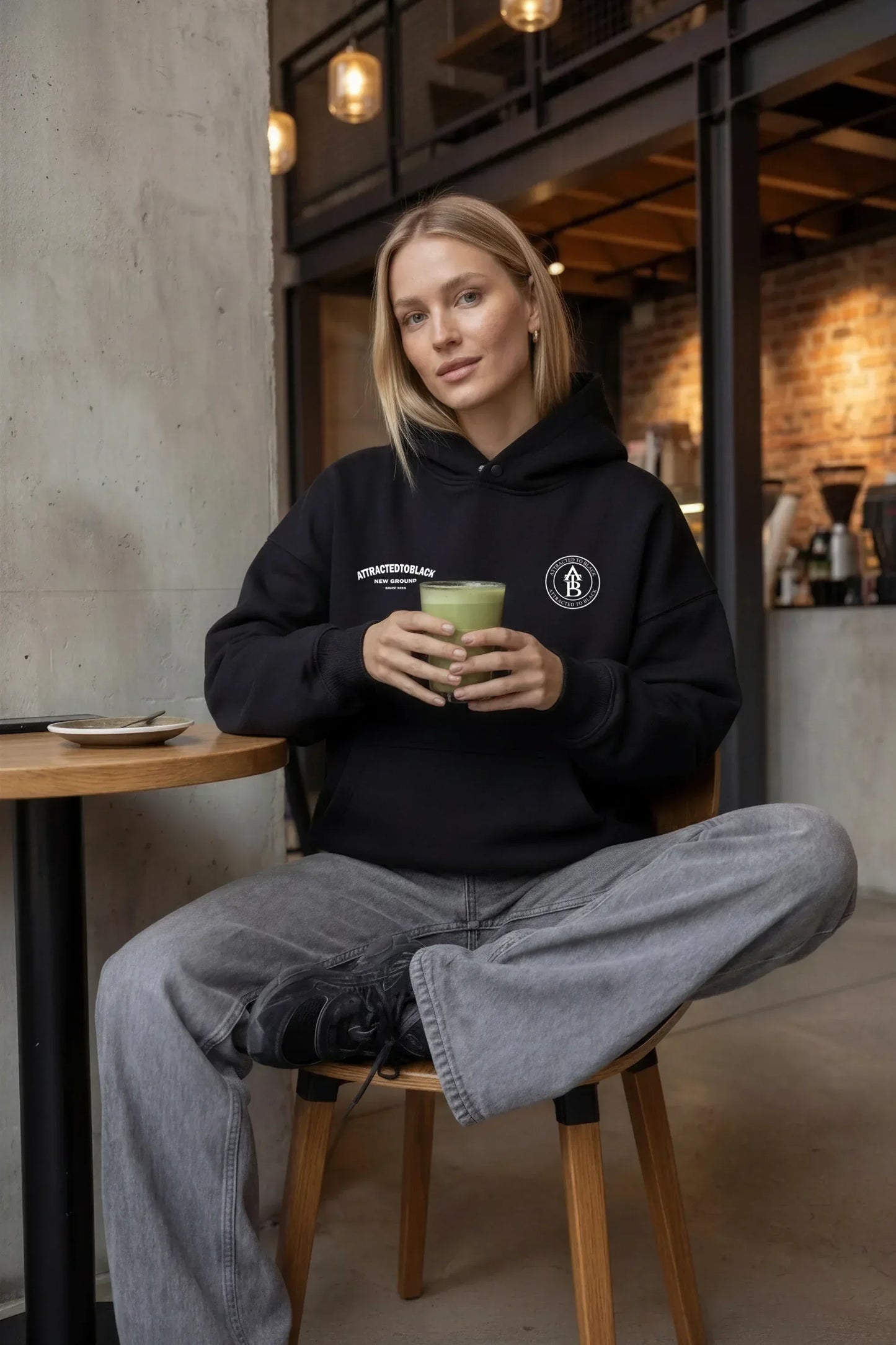 The Fresh Start Curve Hoodie - Attractedtoblack