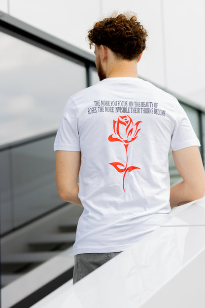 The Rose Tee White - Attractedtoblack