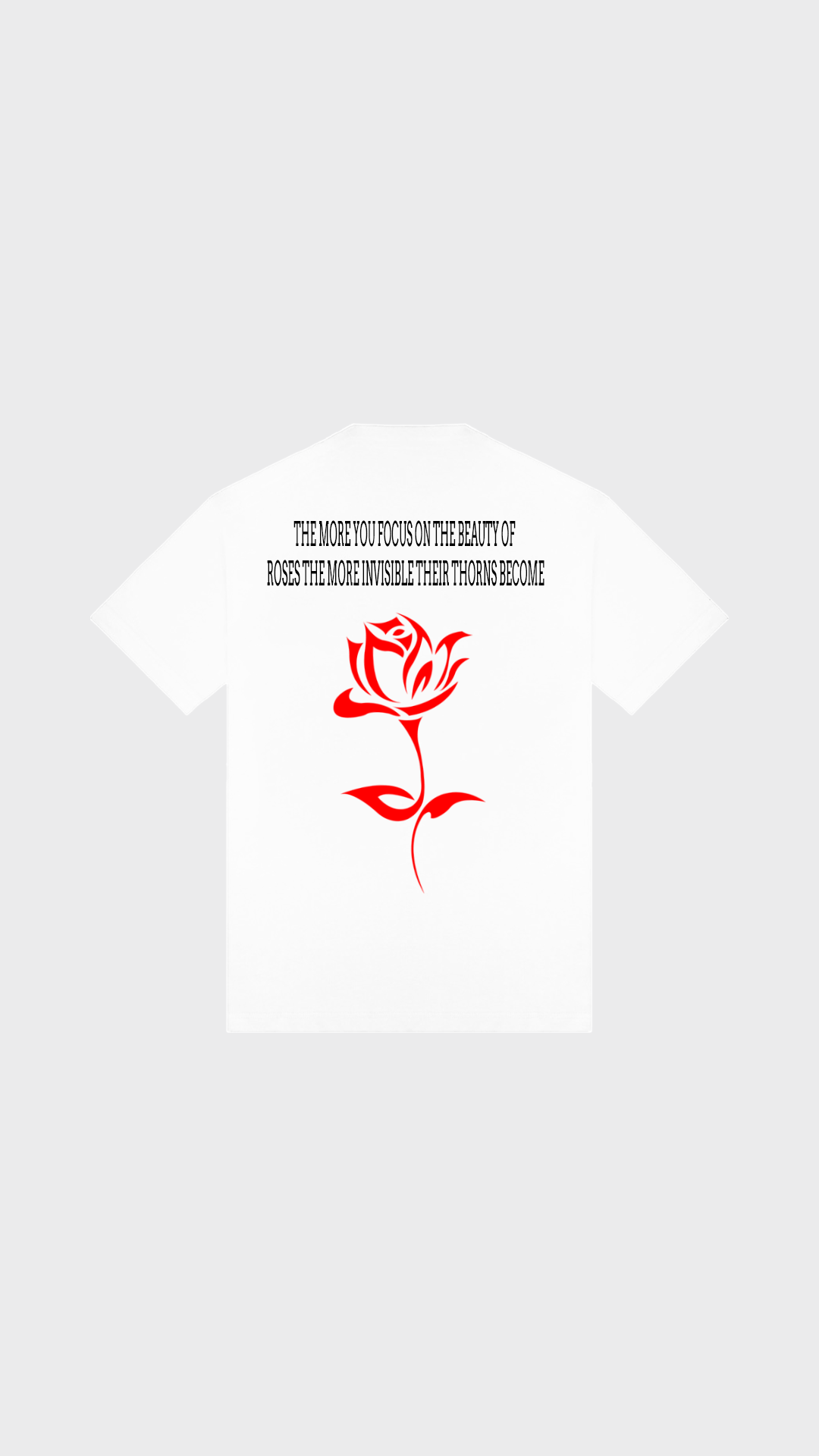 The Rose Tee White - Attractedtoblack